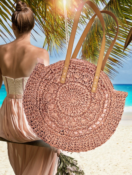 Basttasche rosa