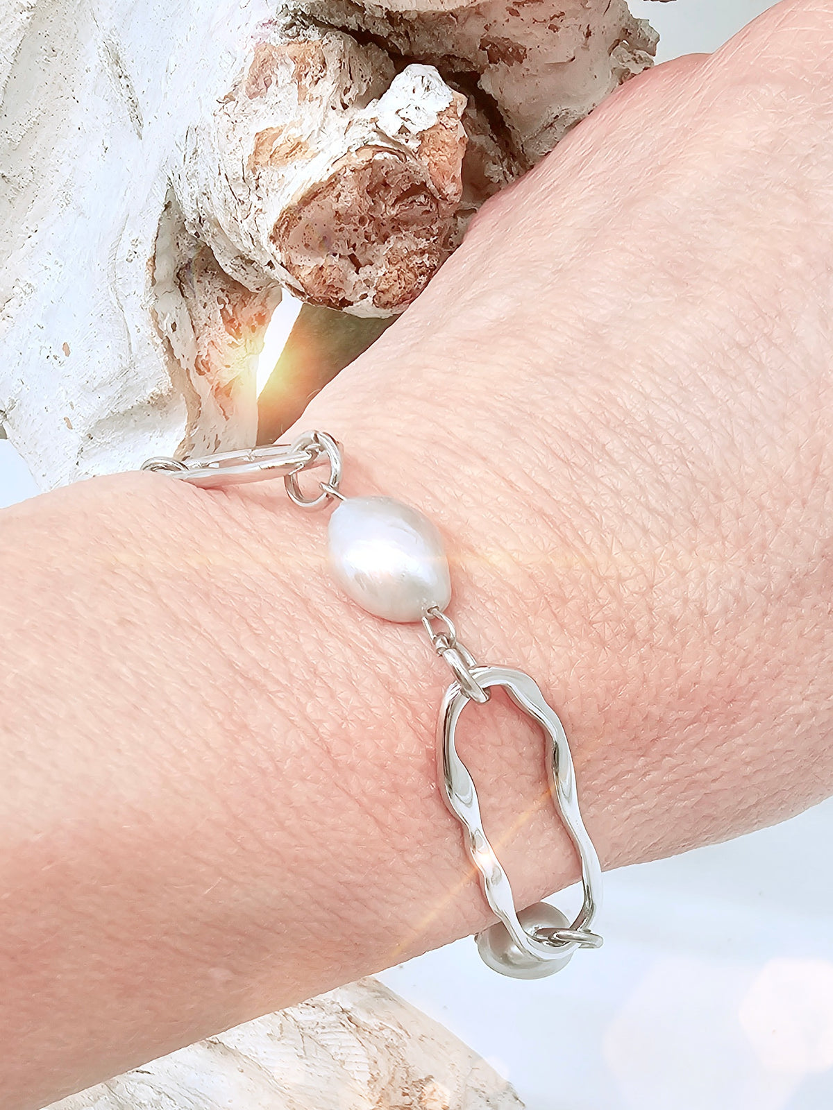 gliederarmband-perlen-grau-silber-1