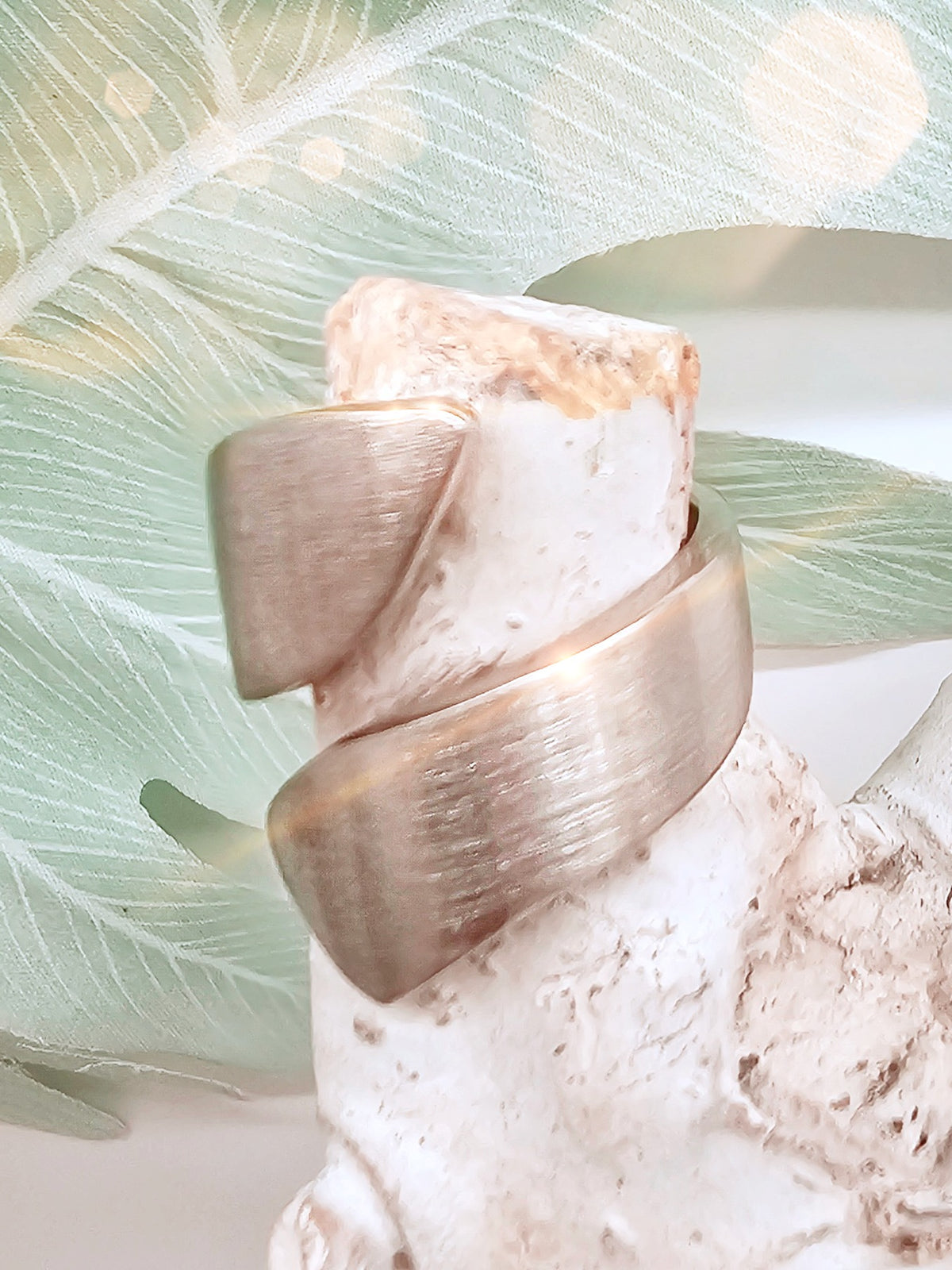 Damen Ring - Edelstahl - Silber - Matt - Groß