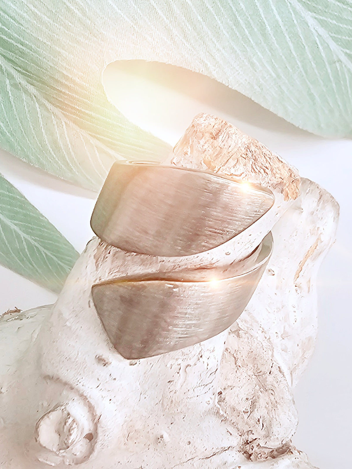 Damen Ring - Edelstahl - Silber - Matt - Groß