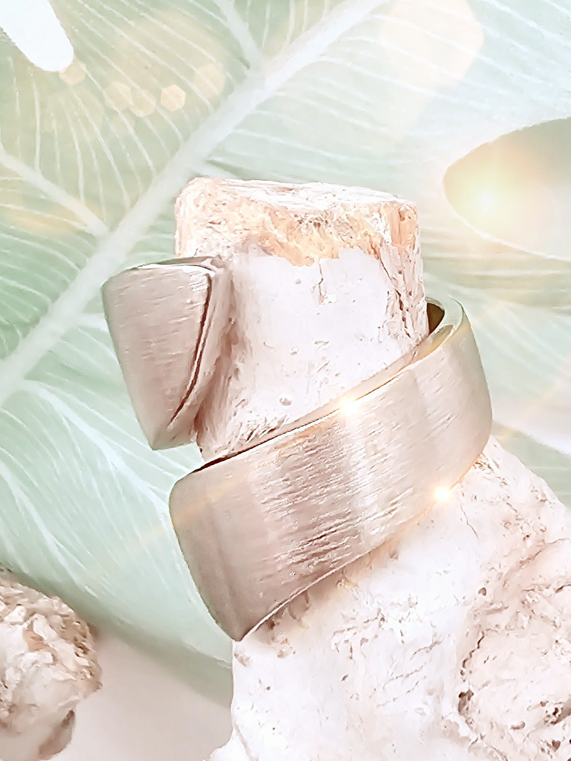 Damen Ring - Edelstahl - Silber - Matt - Groß