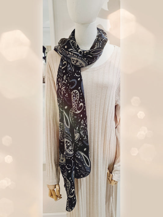 Schal Paisley Dunkelblau