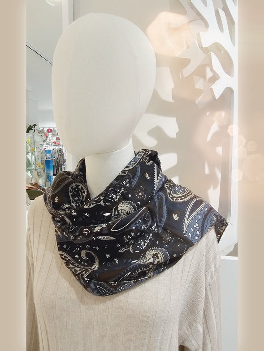 Schal Paisley Dunkelblau