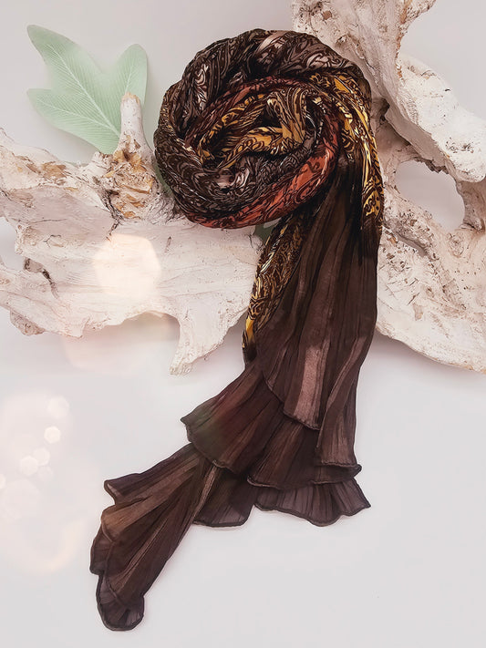 schal-paisley-plissee-schmal- braun gelb