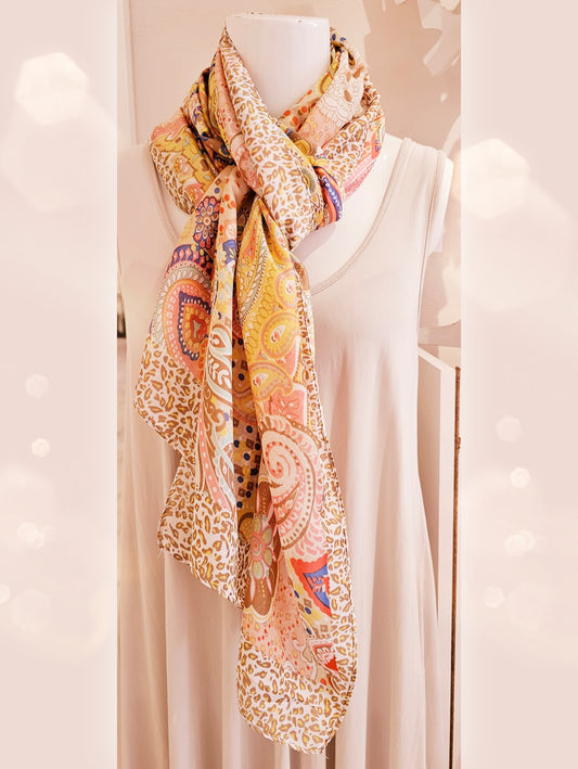 schal-seide-paisley-koralle-beige-boho-1