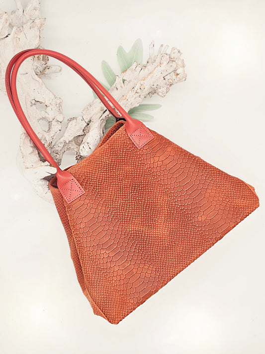 tasche-shopper-gross-leder-orange-schlange-12