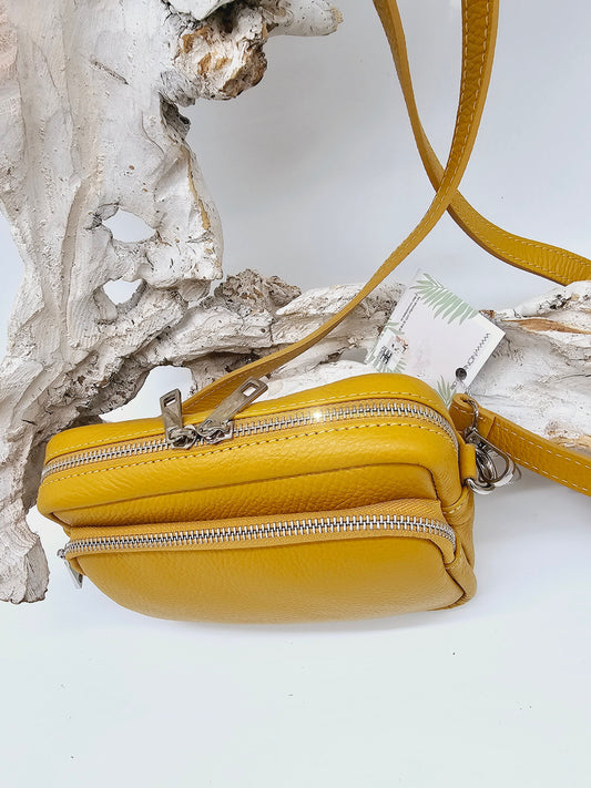 tasche-umhaengetasche-leder-gelb