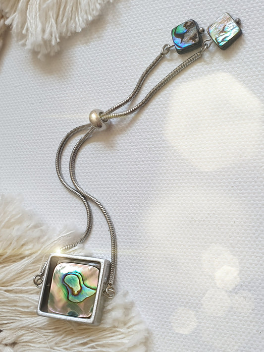 Edelstahlarmband mit Paua Muschel