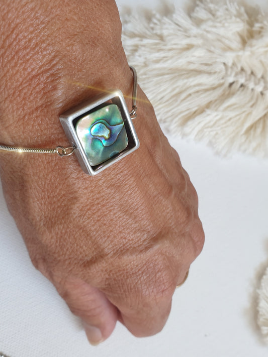 Edelstahlarmband mit Paua Muschel