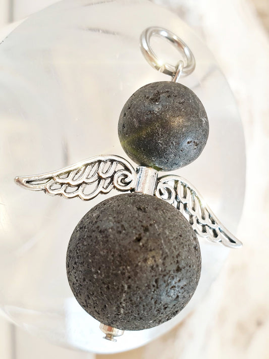 Schutzengel Engel Anhänger aus Lava