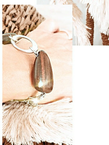 Armband aus Holz und Edelstahl