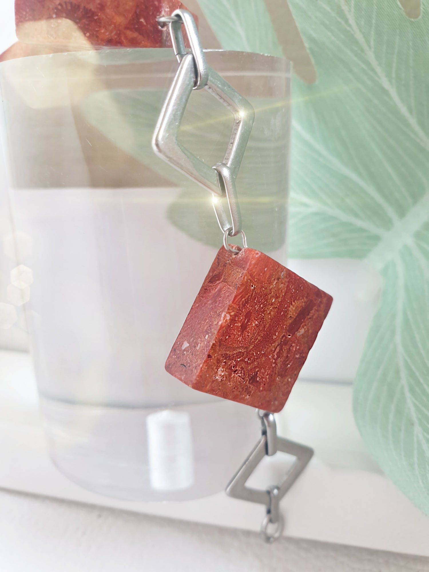 Armband aus Bambuskoralle und Edelstahl