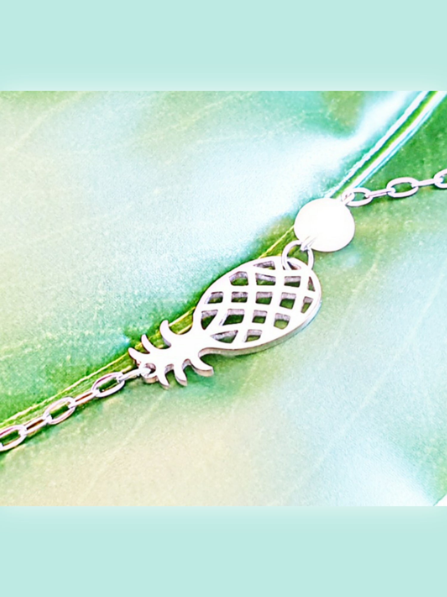 Sommerarmband mit Ananas und Süßwasserperle