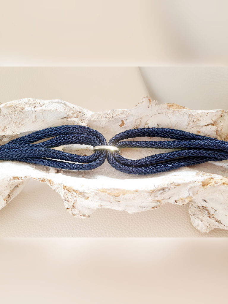 Armband aus textilem Seil in Blau