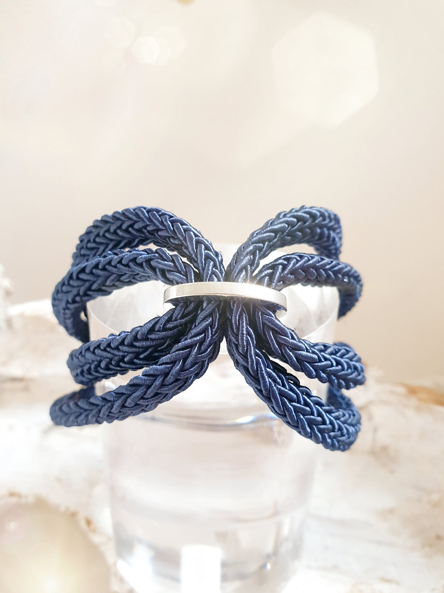 Armband aus textilem Seil in Blau