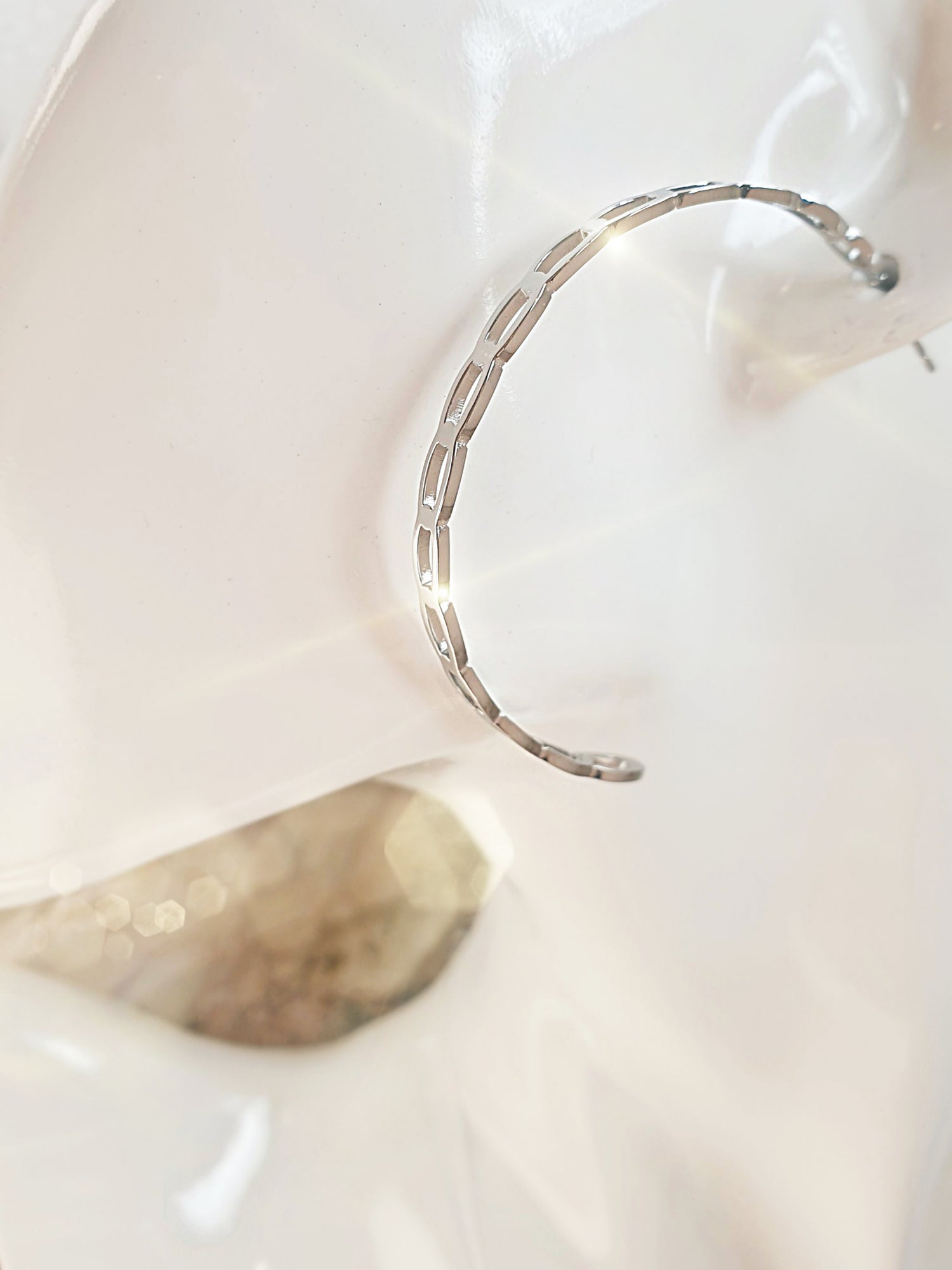Edelstahl Creole aus Edelstahl in Silber