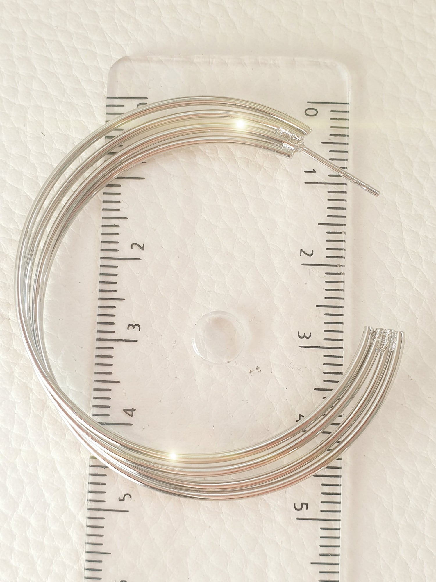 Große Creole aus Edelstahl mehrfach in Silber