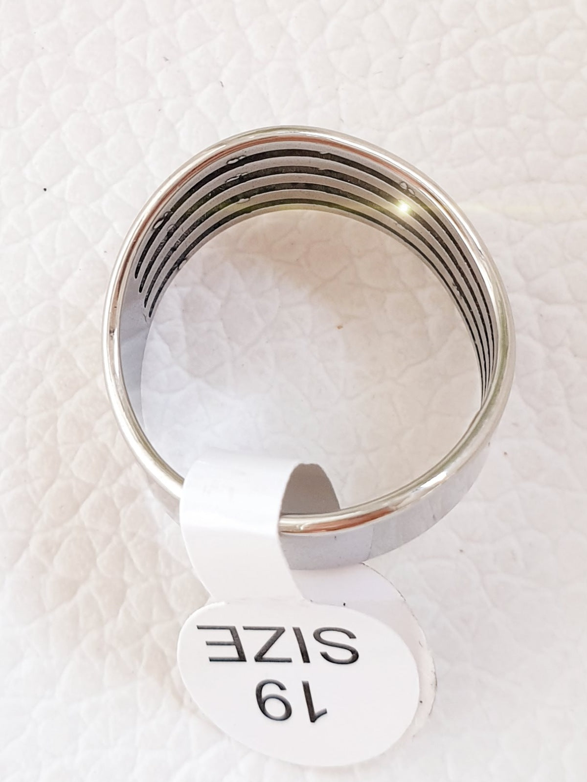 Edelstahl-Ring mit mehrfach Optik Silber