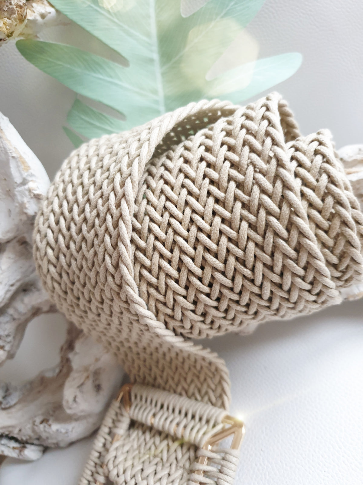 Gürtel gestrickt in Helltaupe