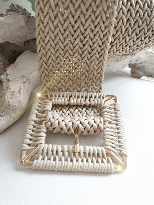 Gürtel gestrickt in Helltaupe