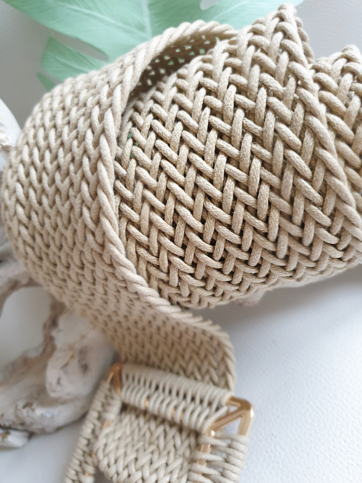 Gürtel gestrickt in Helltaupe