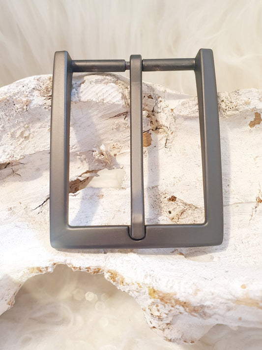 Gürtelschnalle 4cm Schwarz matt