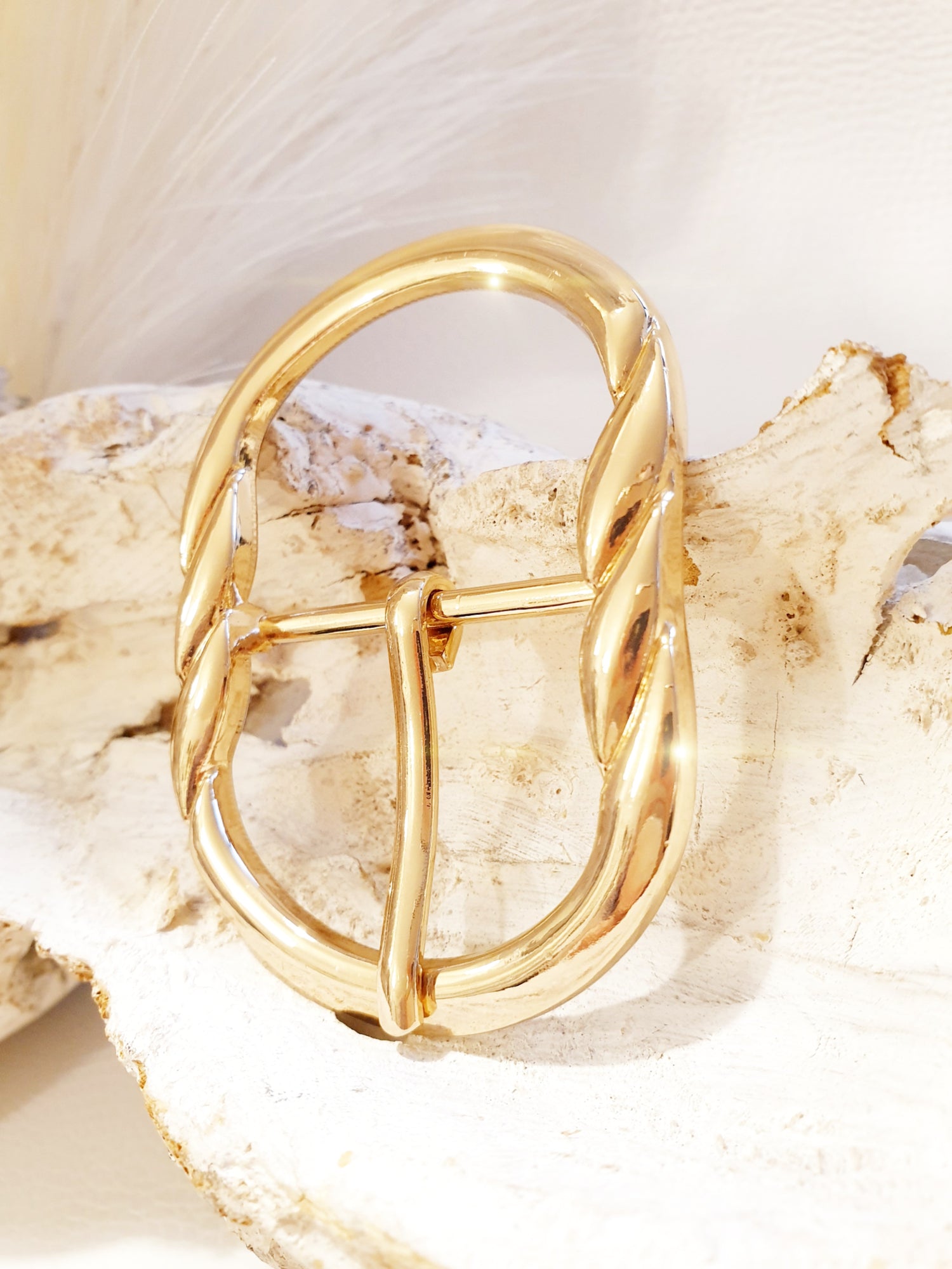 Elegante Gürtelschnalle in Gold