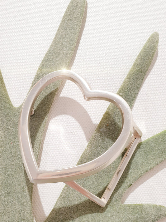 Gürtelschnalle in Herzform Silber