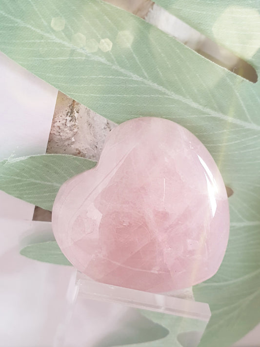 Handschmeichler Rosenquarz Herz klein