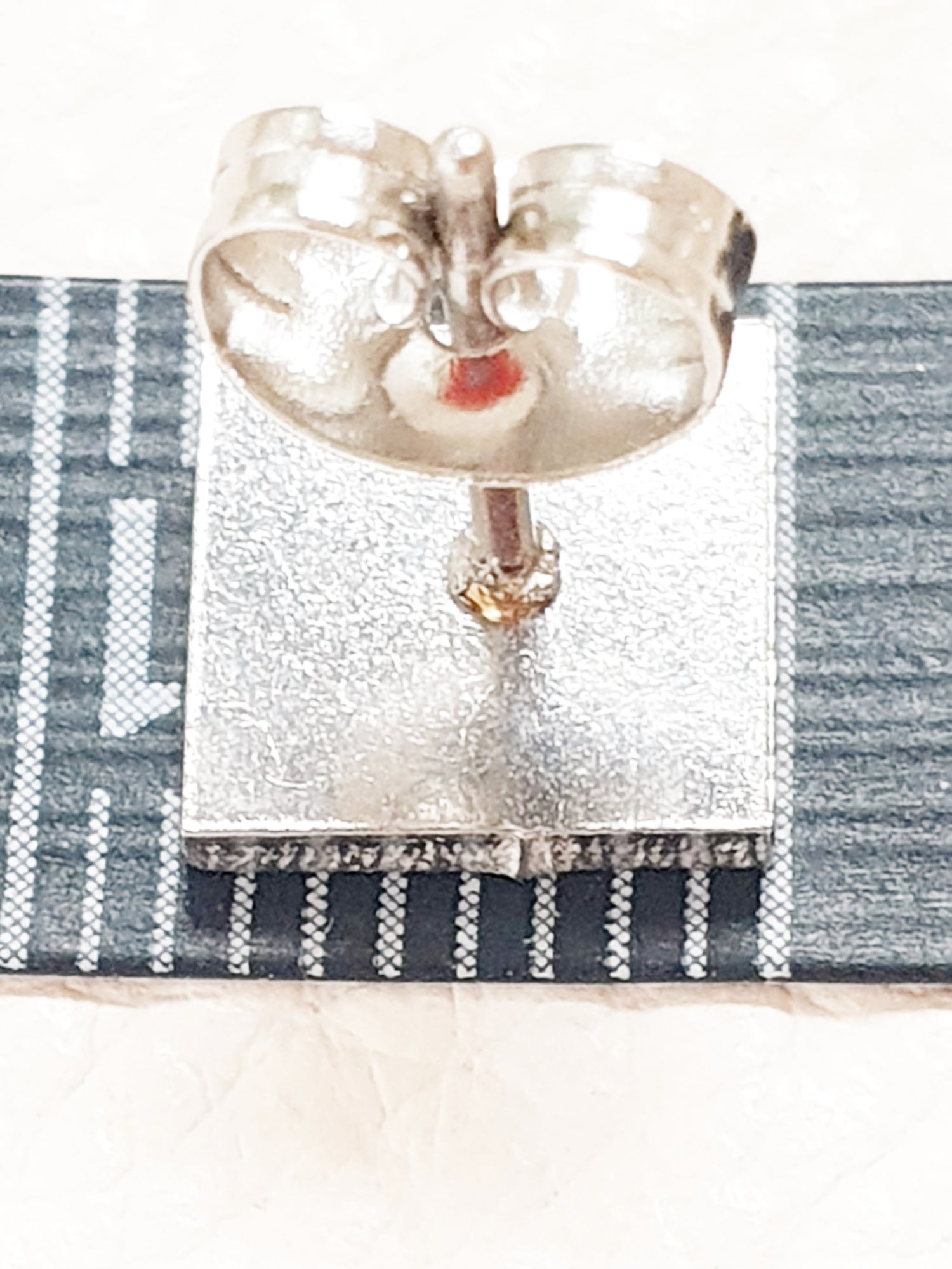 Edelstahl Ohrstecker Quadrat Viereck Silber