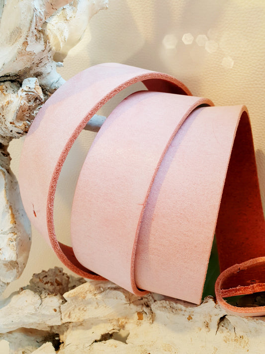 Ledergürtel Pink - Rosa 4cm breit