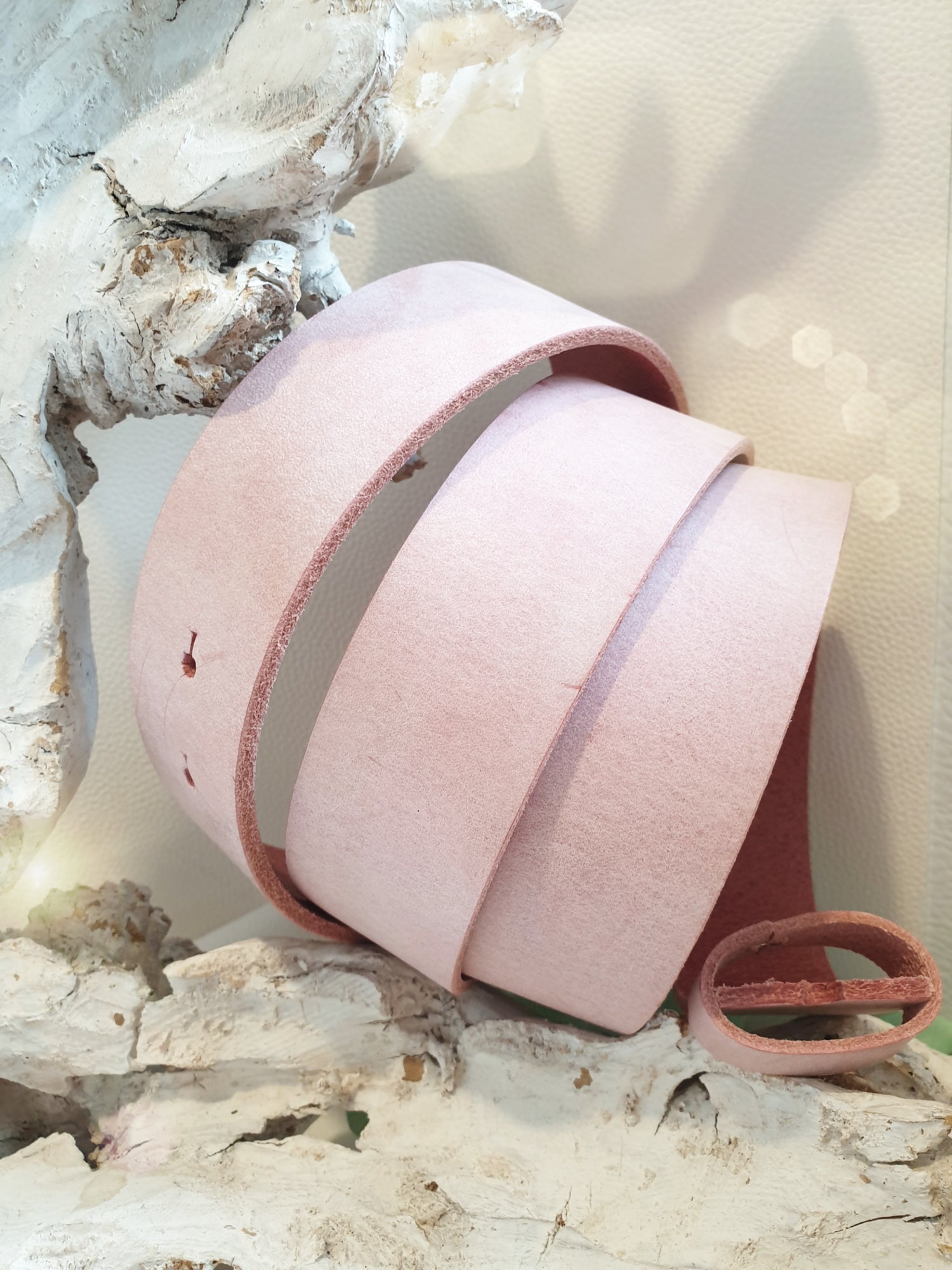 Ledergürtel Pink - Rosa 4cm breit