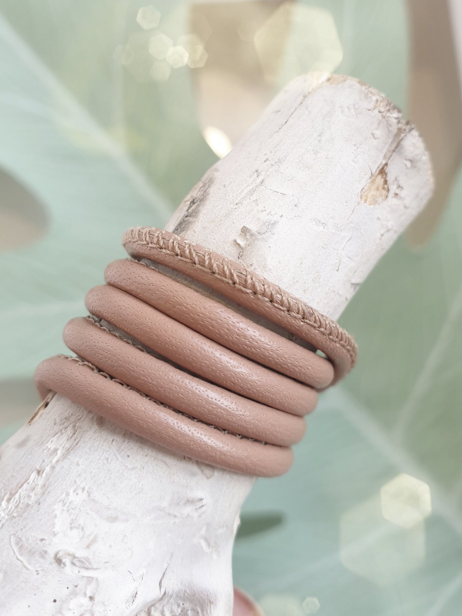Leder für Kette  oder Armband Nude