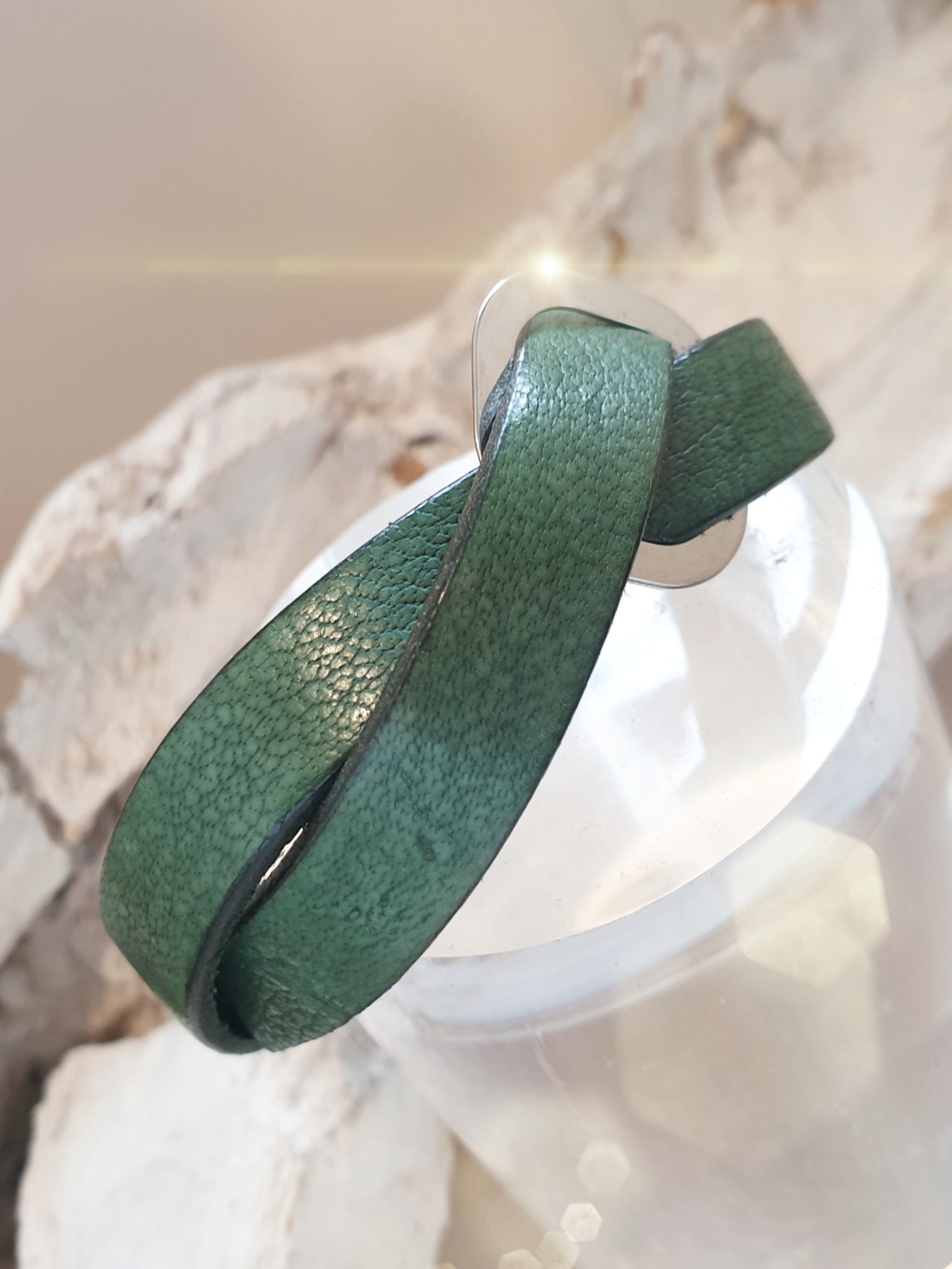 Lederarmband Grün