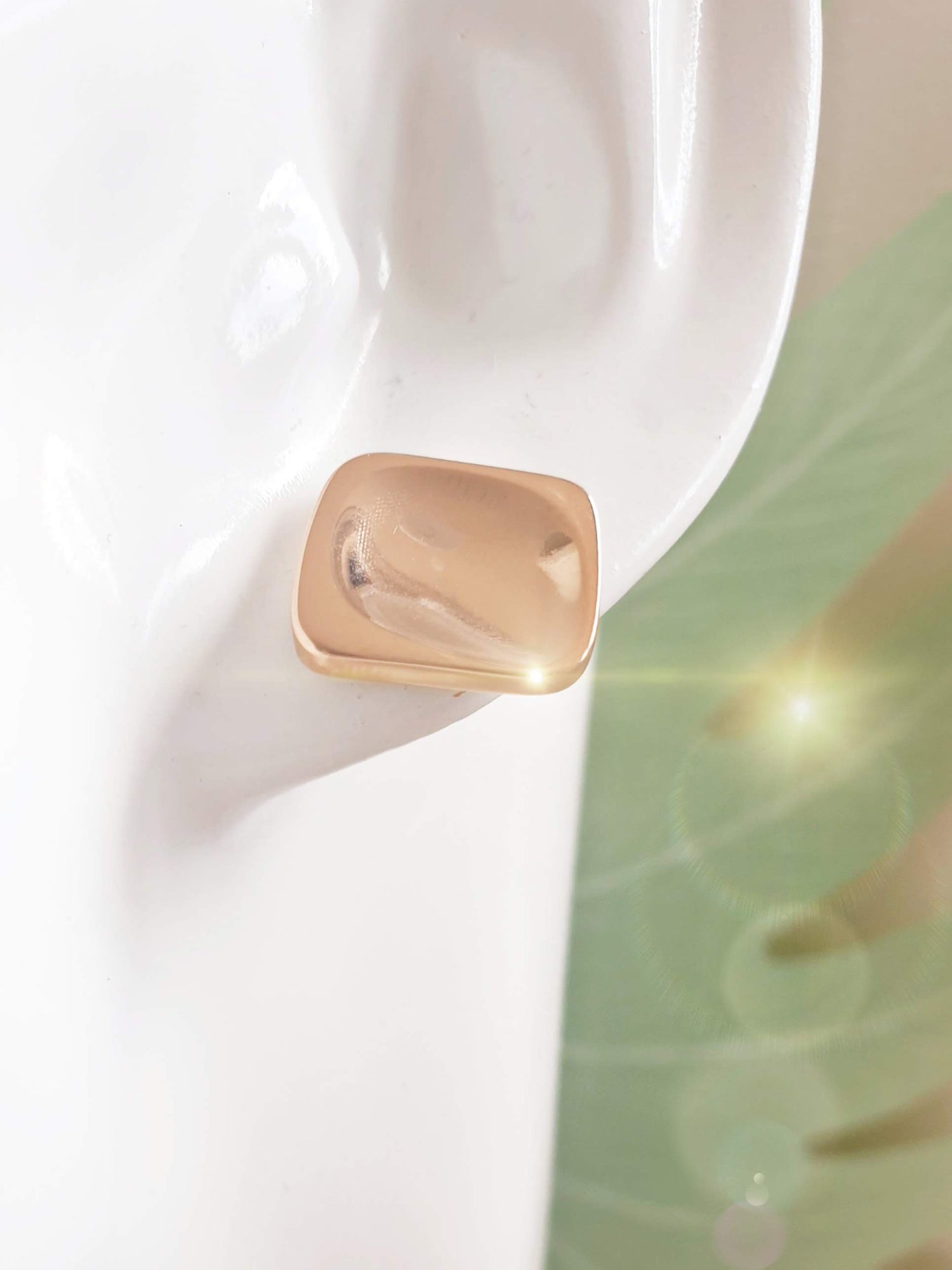 Ohrstecker Quadrat in Roségold
