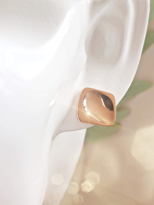 Ohrstecker Quadrat in Roségold