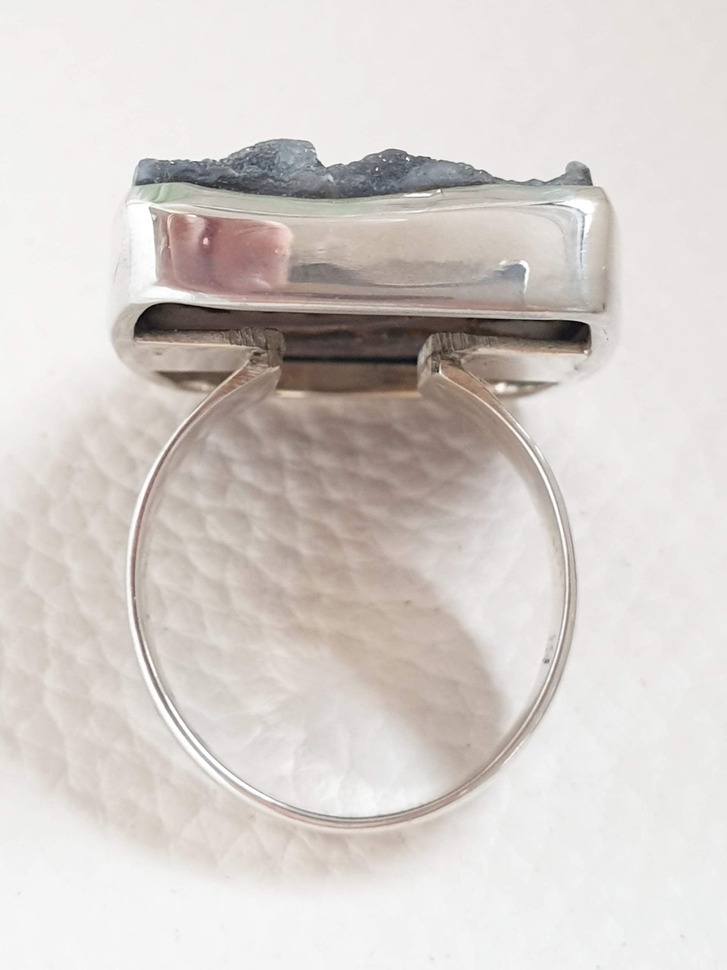 Großer Sterlingsilber Ring mit Achat Rose