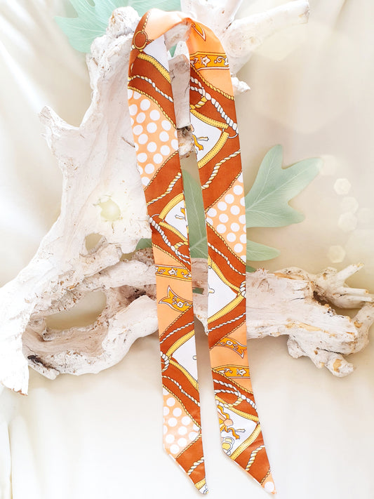 Satinband schmal in Orange 