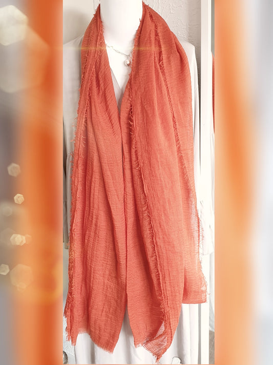 Großer Schal oder pareo aus Viskose in Orange