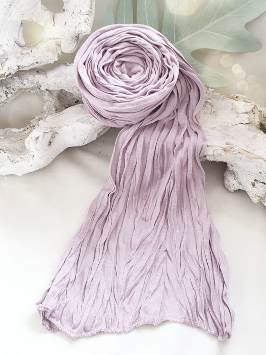 Schmaler Schal aus angenehmem Jersey in mauve lila