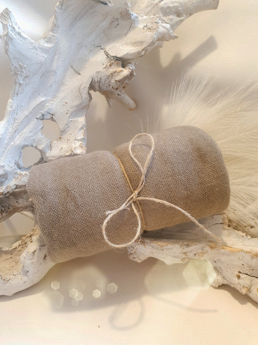 Großer Schal Tuch aus leichtem Strick in taupe