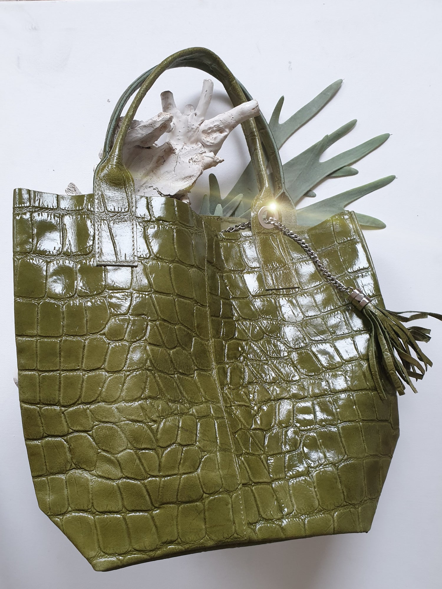 shopper-tasche-kroko-oliv-gruen-1