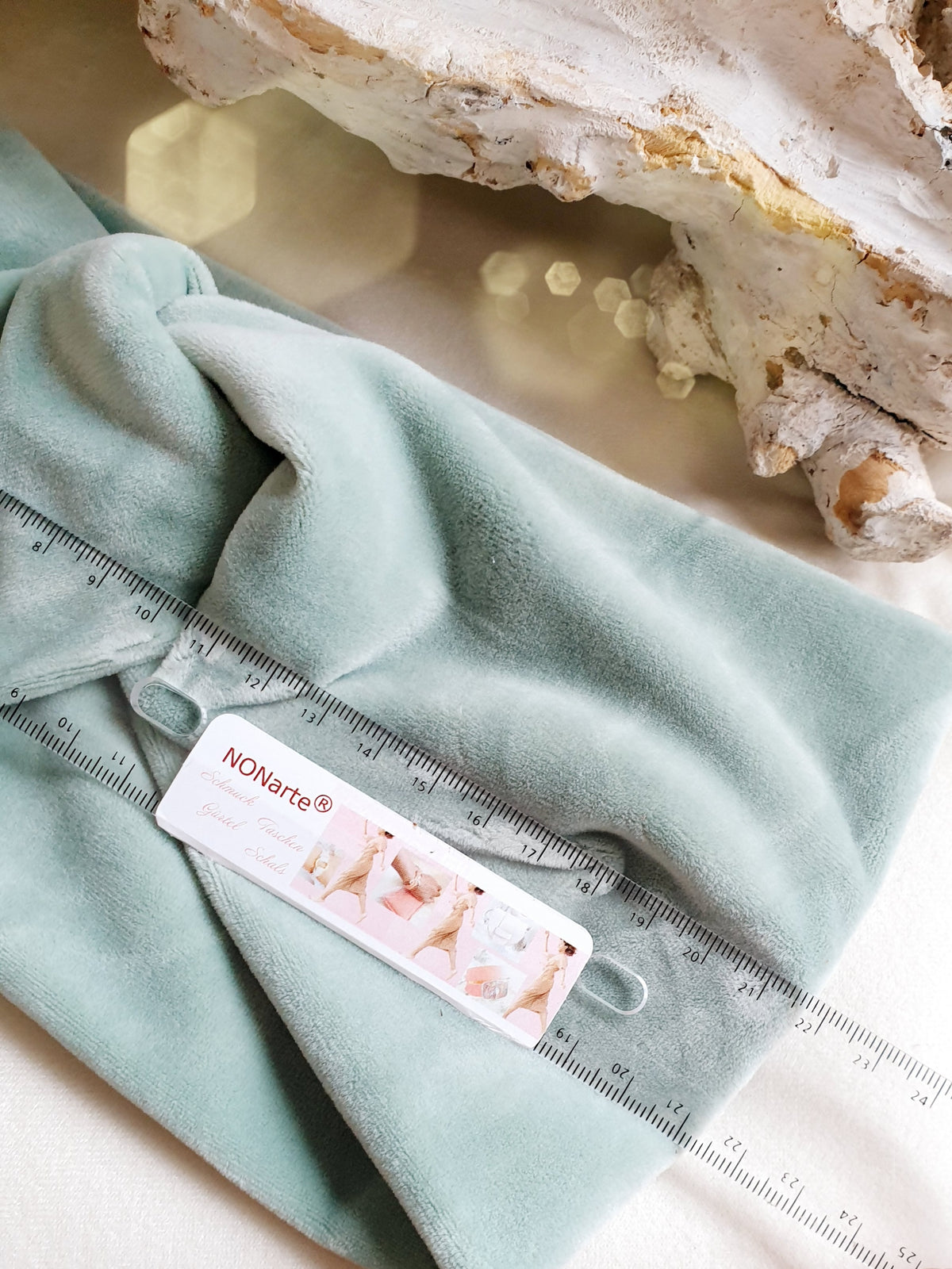 Kuschelig weiches Stirnband aus Nickistoff in Mintgrün