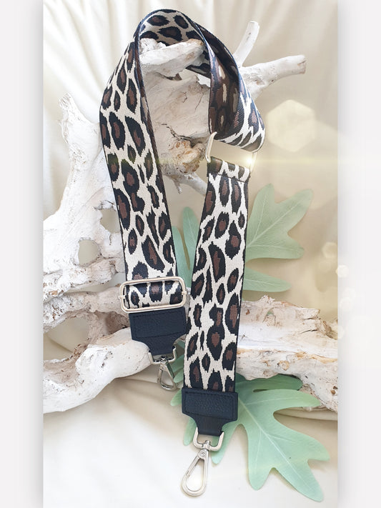 Taschengurt zum Austauschen in braun Tönen mit leomuster