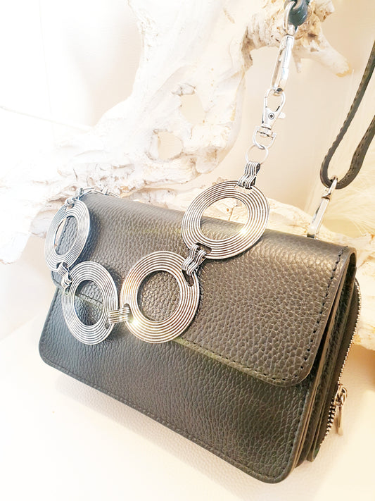 Verlängerung für taschengurte Kette aus Metall in Silber